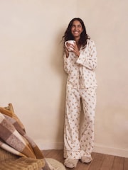 Oatmeal Teddy Bear 100% Cotton Long Sleeve Pyjamas - Image 2 of 11