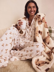 Oatmeal Teddy Bear 100% Cotton Long Sleeve Pyjamas - Image 3 of 11