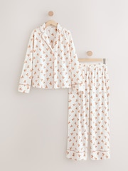 Oatmeal Teddy Bear 100% Cotton Long Sleeve Pyjamas - Image 9 of 11