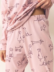 Pink Dog Long Sleeve Pyjamas - Image 4 of 7
