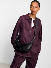Katie Loxton Black Amina Patent Crackle Sling Bag - Image 3 of 3