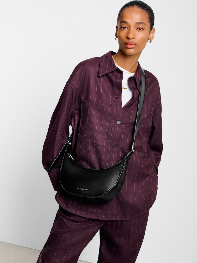 Katie Loxton Black Amina Patent Crackle Sling Bag - Image 3 of 3