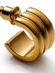 Katie Loxton Gold Tone Waterproof Hanna Huggie Hoop Earrings - Image 2 of 3