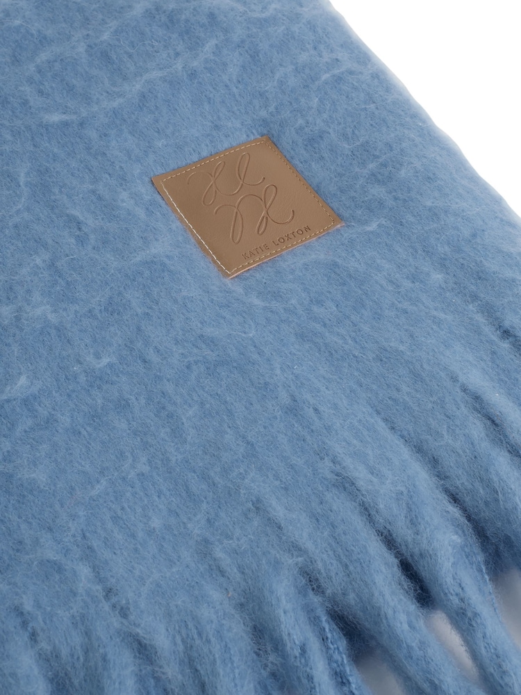 Katie Loxton Blue Oversized Tassel Scarf - Image 2 of 4