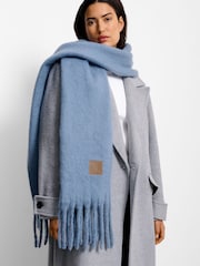 Katie Loxton Blue Oversized Tassel Scarf - Image 4 of 4