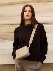Katie Loxton Natural Small Logo Strap Cross-Body Bag - Image 4 of 4