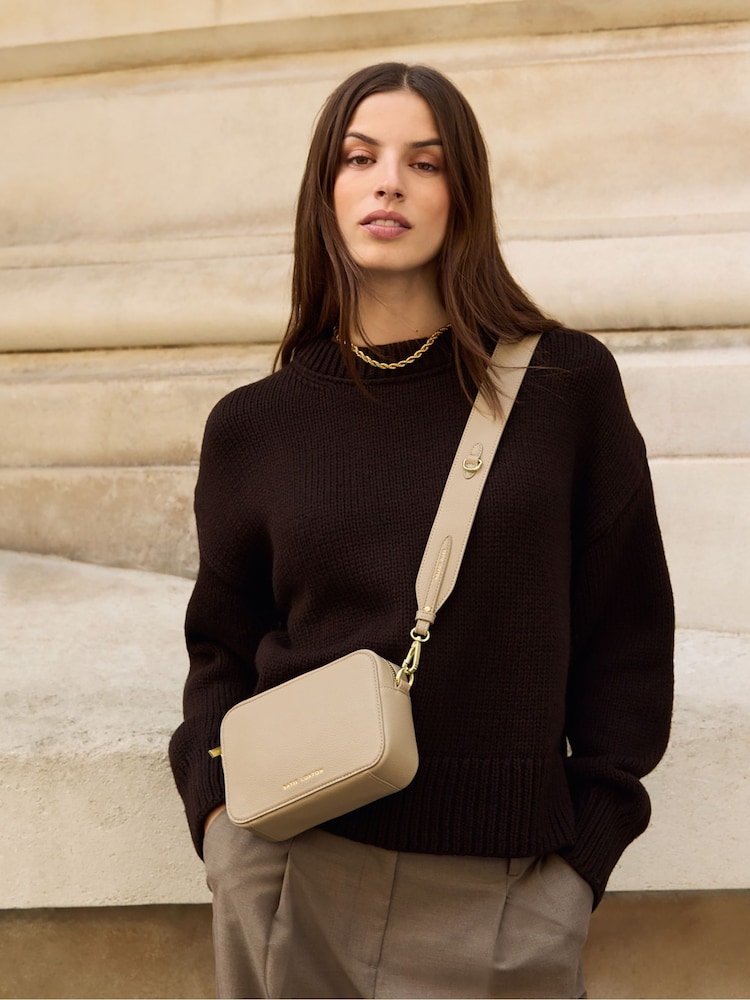 Katie Loxton Natural Small Logo Strap Cross-Body Bag - Image 4 of 4
