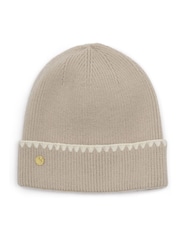 Katie Loxton Natural Whipstitch Knitted Hat - Image 1 of 4