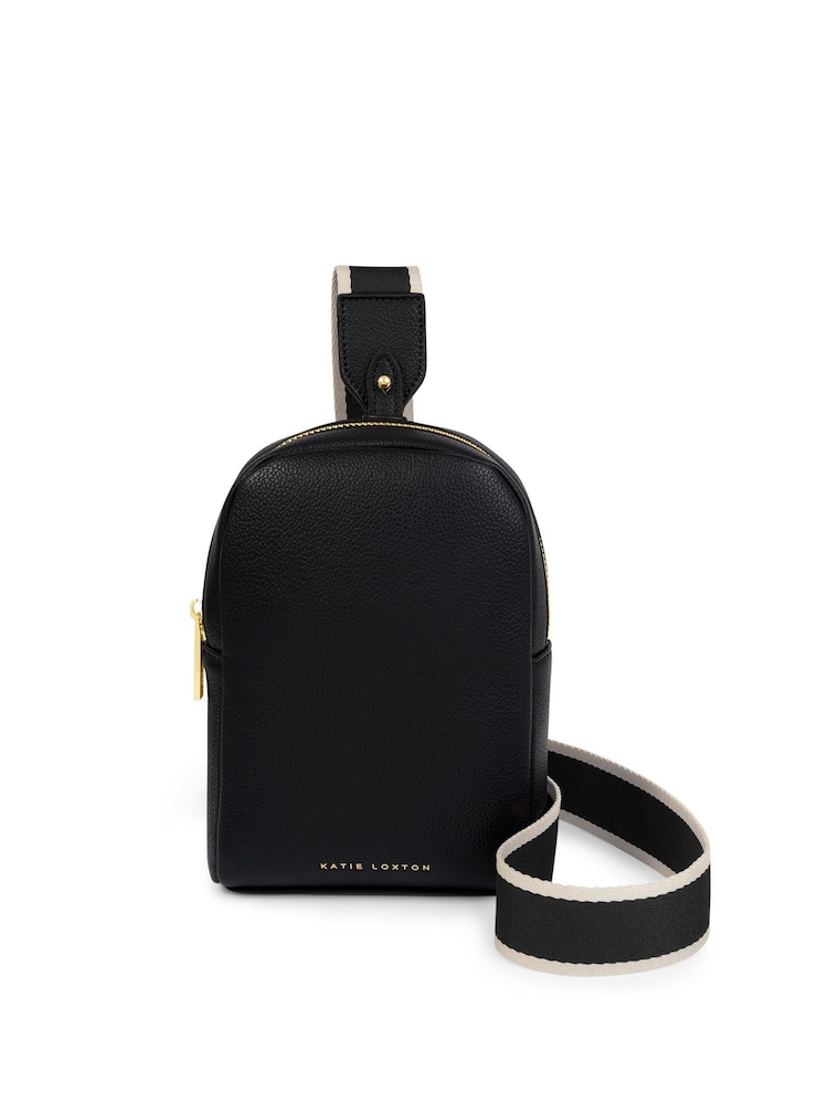 Katie Loxton Black Kaite Canvas Strap Sling Bag - Image 1 of 4