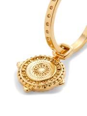 Katie Loxton Gold Tone Waterproof Happiness Antique Coin Hoop Earrings - Image 3 of 4