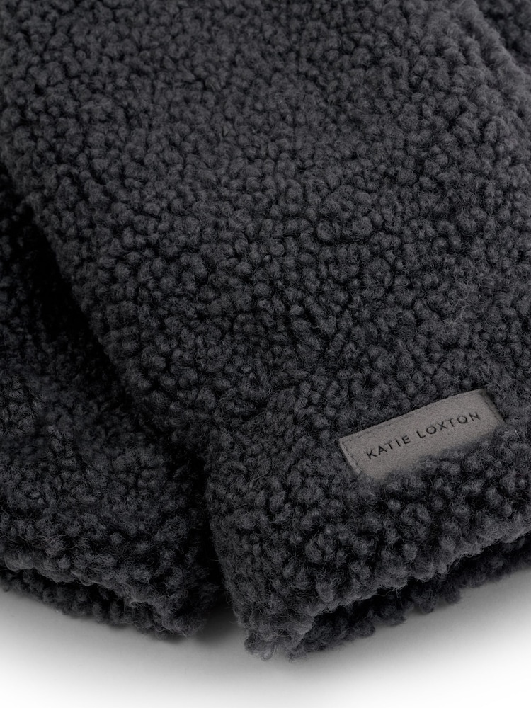 Katie Loxton Grey Teddy Mittens With Cord - Image 4 of 4