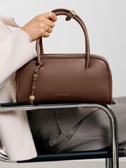 Katie Loxton Brown Hadley Bowling Bag - Image 3 of 3