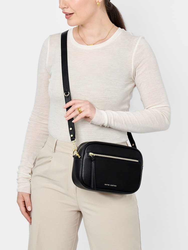 Katie Loxton Black Hallie Cross-Body Bag - Image 1 of 4 Katie Loxton Black Hallie Cross-Body Bag - Image 1 of 4