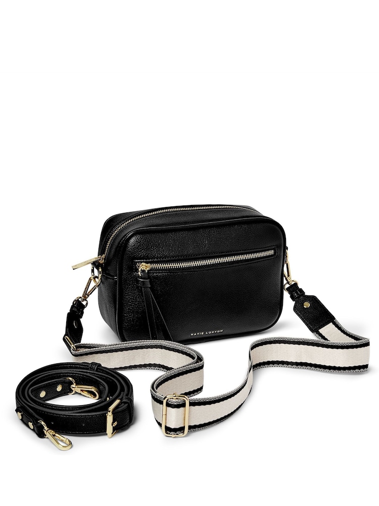 Katie Loxton Black Hallie Cross-Body Bag - Image 2 of 4 Katie Loxton Black Hallie Cross-Body Bag - Image 2 of 4