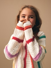 Rainbow Stripe Knitted Jumper (3-16yrs) - Image 4 of 8