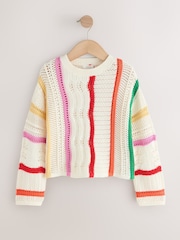 Rainbow Stripe Knitted Jumper (3-16yrs) - Image 5 of 8