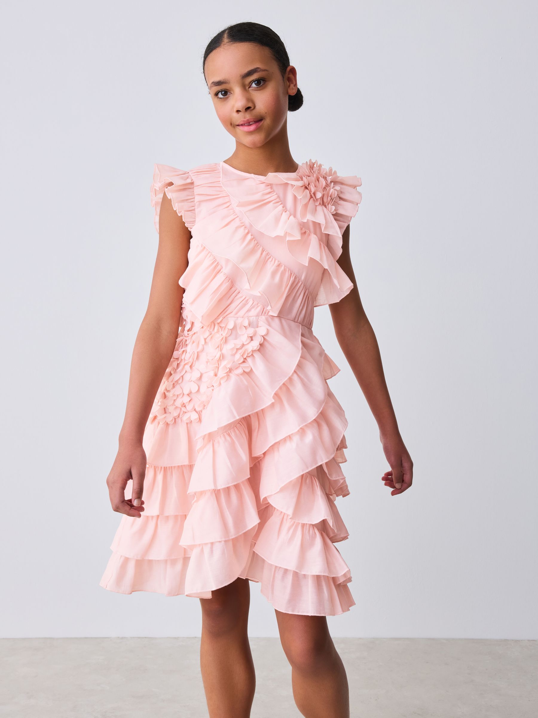 Buy Baker by Ted Baker Pink 3D Ruffle Dress from Next USA