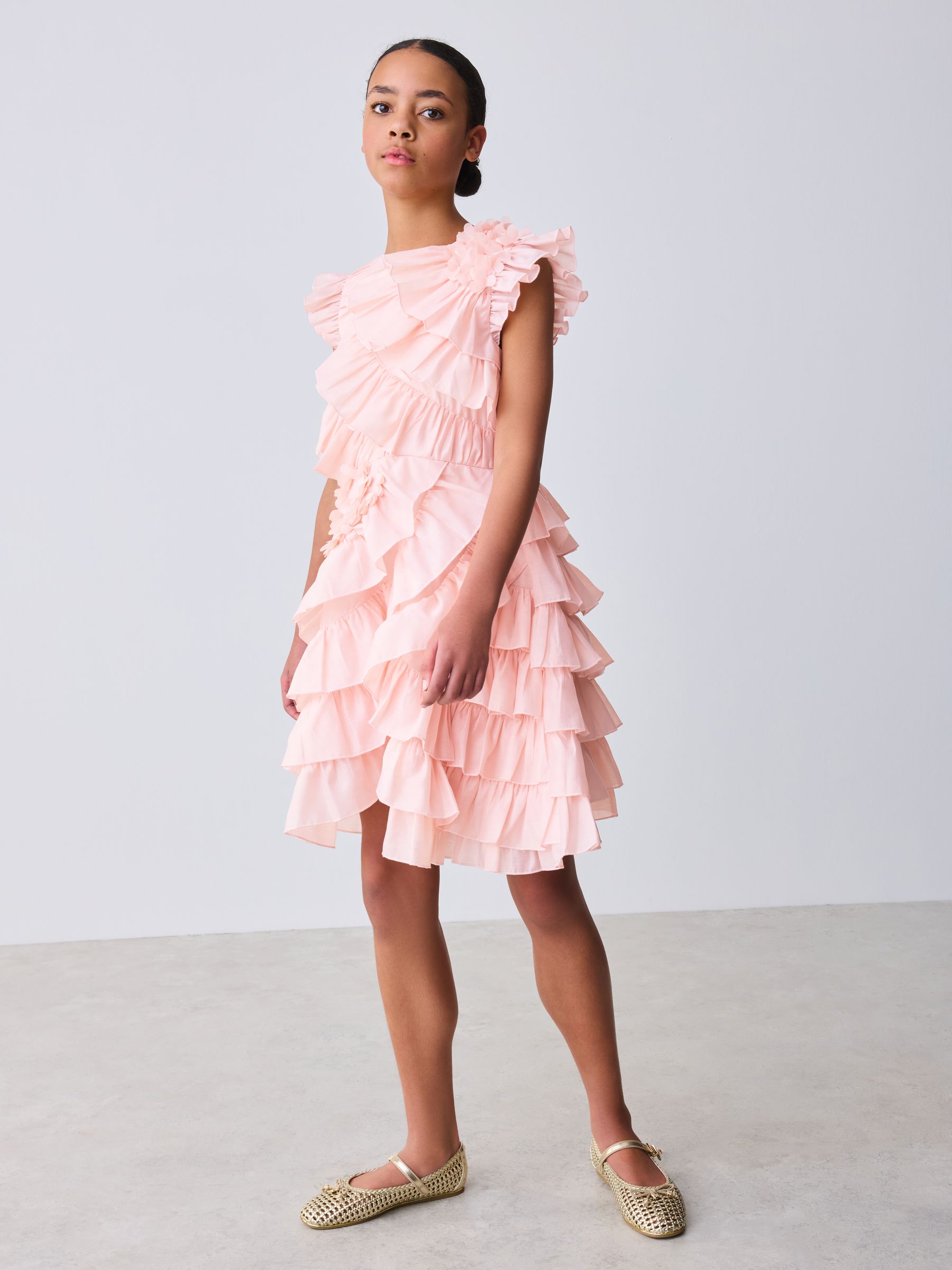 Buy Baker by Ted Baker Pink 3D Ruffle Dress from Next Jordan