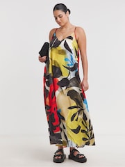 Simply Be Red Trapeze Maxi Dress - Image 2 of 5
