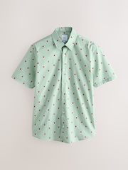 Green Strawberry Regular Fit Short Sleeve Shirt - Image 7 of 9