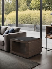 Centrepiece Dark Oak Penthouse Side Table - Image 1 of 4
