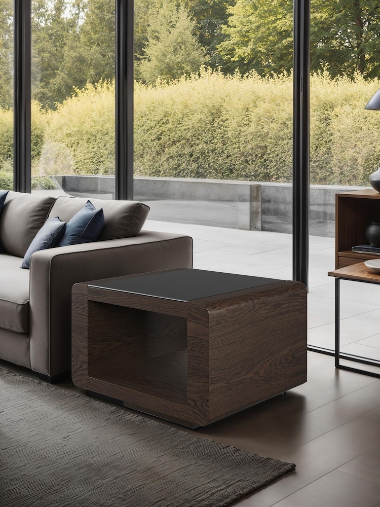 Centrepiece Dark Oak Penthouse Side Table - Image 1 of 4