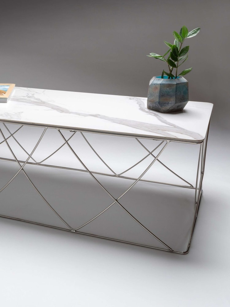 Centrepiece Carrara White Portofino Coffee Table - Image 2 of 3