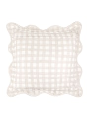 furn. Scallop Edge Gingham Cushion - صورة 2 من 4