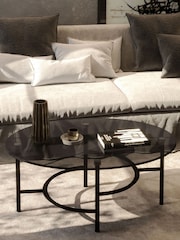 Centrepiece Black Genoa Oval Coffee Table - Image 1 of 2