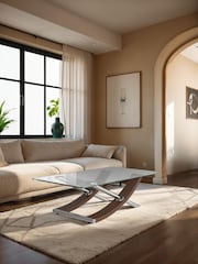 Centrepiece Walnut Tusk Coffee Table - Image 1 of 4