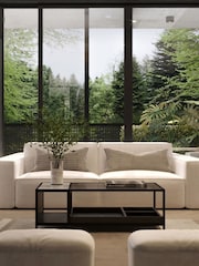 Centrepiece Black Nebbia Rectangular Coffee Table with Storage - Image 1 of 4