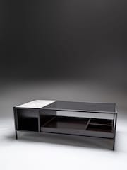 Centrepiece Black Nebbia Rectangular Coffee Table with Storage - Image 3 of 4