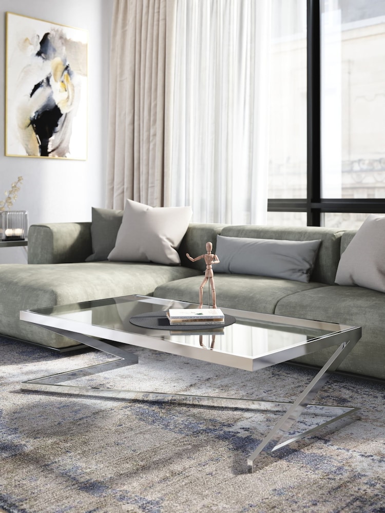 Centrepiece Stainless Steel Storm Coffee Table - Image 1 of 4