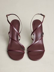 Burgunderrot - Skinny – Signature-Premium-Schuhe aus Leder mit Riemchen und Absätzen - Bild 2 von 5