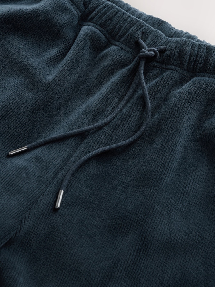 Azul marino - Jersey Textured Ribbed Joggers - Imagen 12 de 12