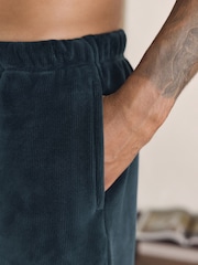Azul marino - Jersey Textured Ribbed Joggers - Imagen 4 de 12