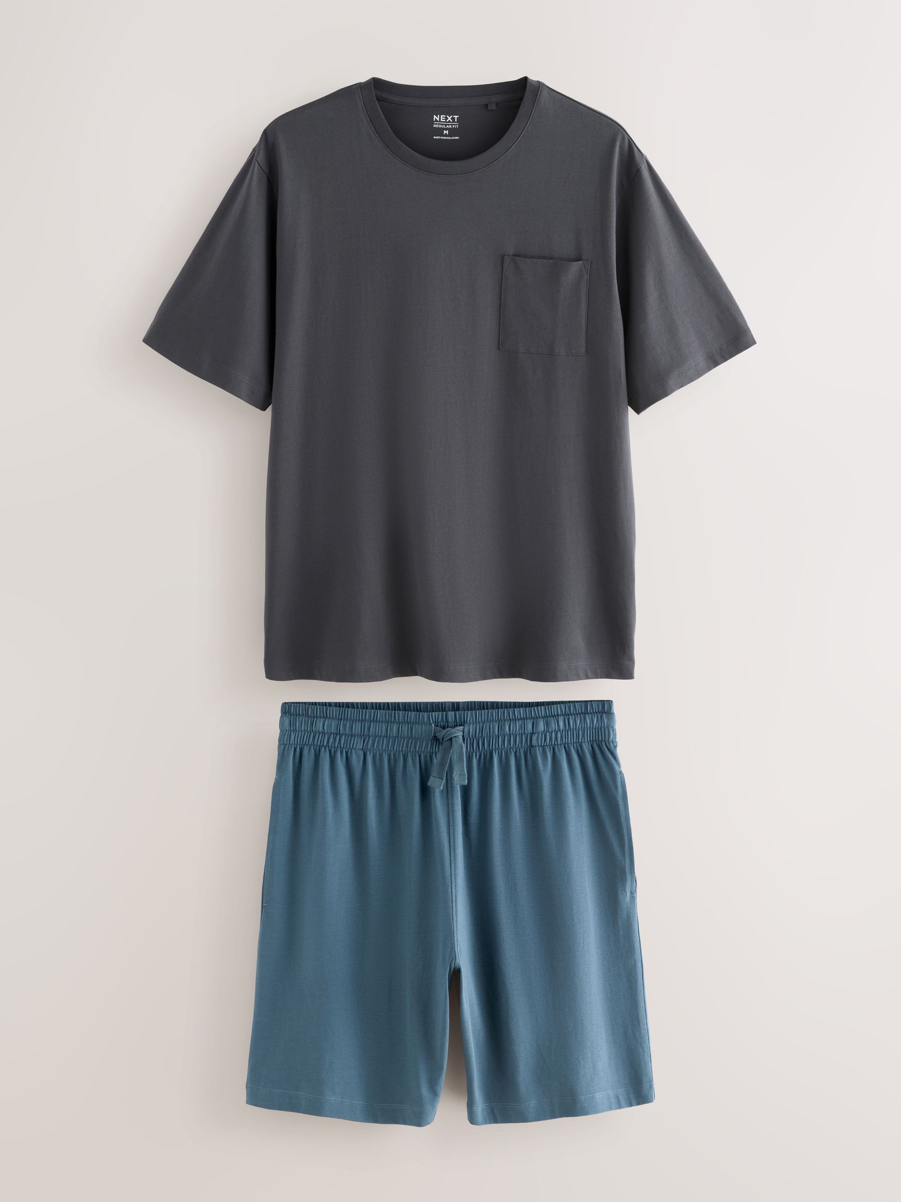 Buy Slate Grey Short Sleeve Jersey Pyjamas Set from Next Romania