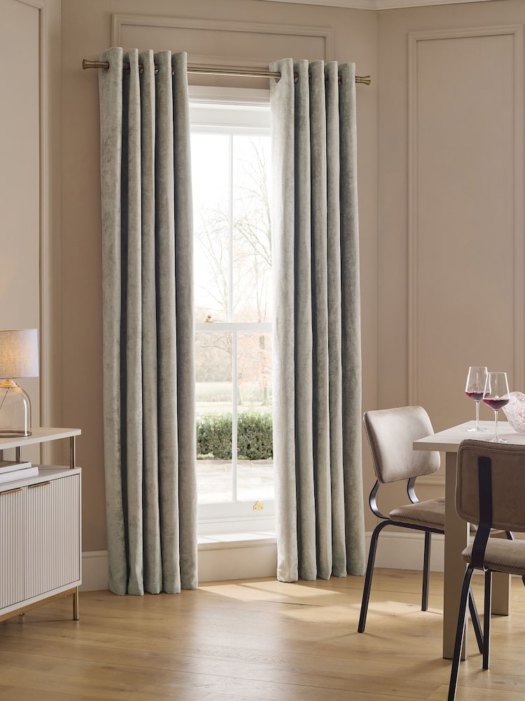 プラッシュ シェニール アイレットカーテン - 画像 2 / 6