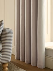Light Natural Soft Marl Blackout/Thermal Eyelet Curtains - Image 3 of 5