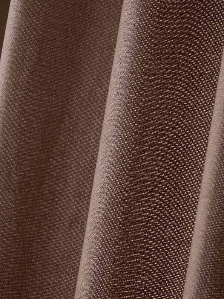 Blush Pink Soft Weave Linen Blend Lined Eyelet Curtains - Image 5 of 5