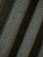 Teal Blue Brushed Herringbone Eyelet Blackout Thermal Curtains - Image 5 of 5