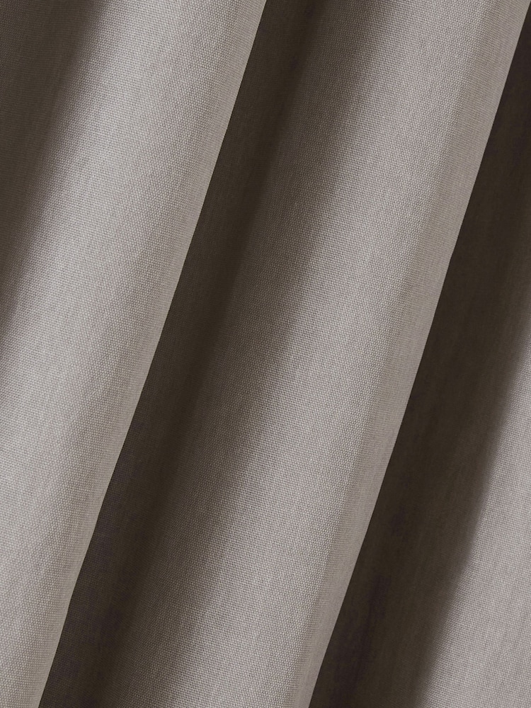 Charcoal Grey Blackout/Thermal Cotton Eyelet Curtains - Image 6 of 6 Charcoal Grey Blackout/Thermal Cotton Eyelet Curtains - Image 6 of 6