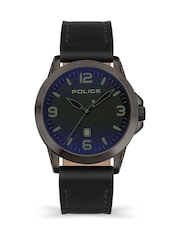Police Cliff Gun Leather Strap Black Watch - Image 1 of 4
