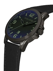 Police Cliff Gun Leather Strap Black Watch - Image 2 of 4