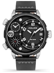 Police Ray Multi Dial Leather Strap Black Watch - Image 1 of 4