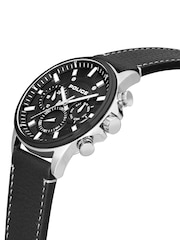 Police Kismet SS Multi Dial Leather Strap Black Watch - Image 3 of 4