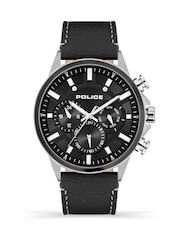 Police Kismet SS Multi Dial Leather Strap Black Watch - Image 4 of 4