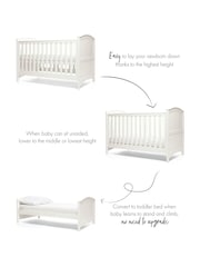Mamas & Papas White Flyn Cot Bed - Image 3 of 6