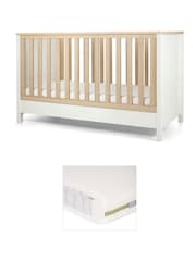 Mamas & Papas White Harwell Cot Bed & Pocket Spring Mattress - Image 1 of 4