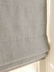 Grey Ready Made Blackout Thermal Brushed Herringbone Roman Blind - Image 4 of 7